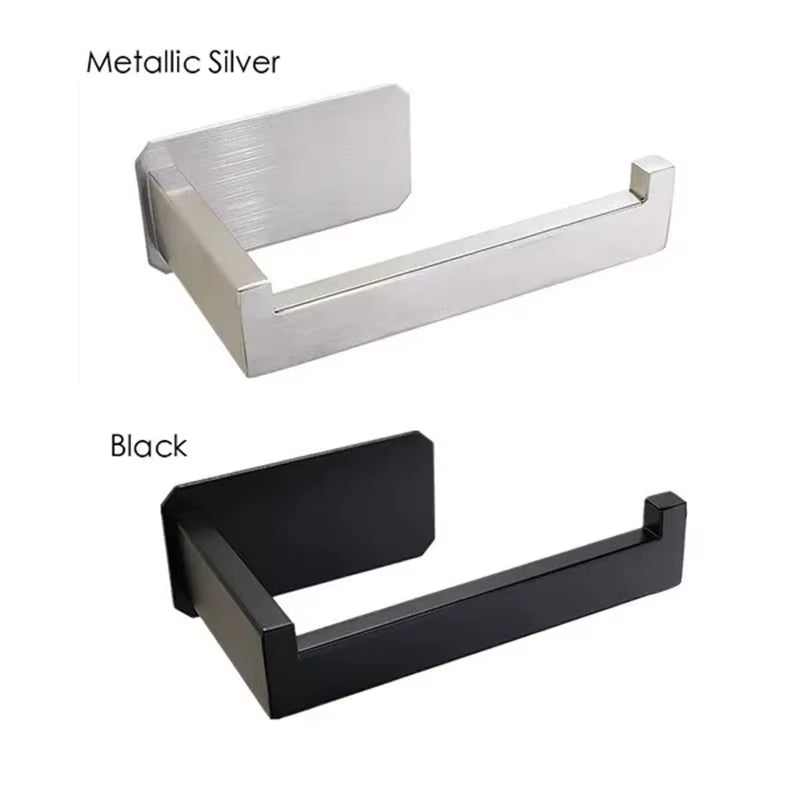 High Quality 304 Stainless Steel Roll Paper Holder Nail-Free Toilet Tissue Kitchen Towel Roll Dispenser Bathroom Accessories