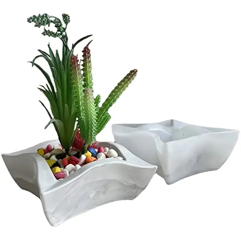 Silicone Mold for Square Flower Pot and Concrete