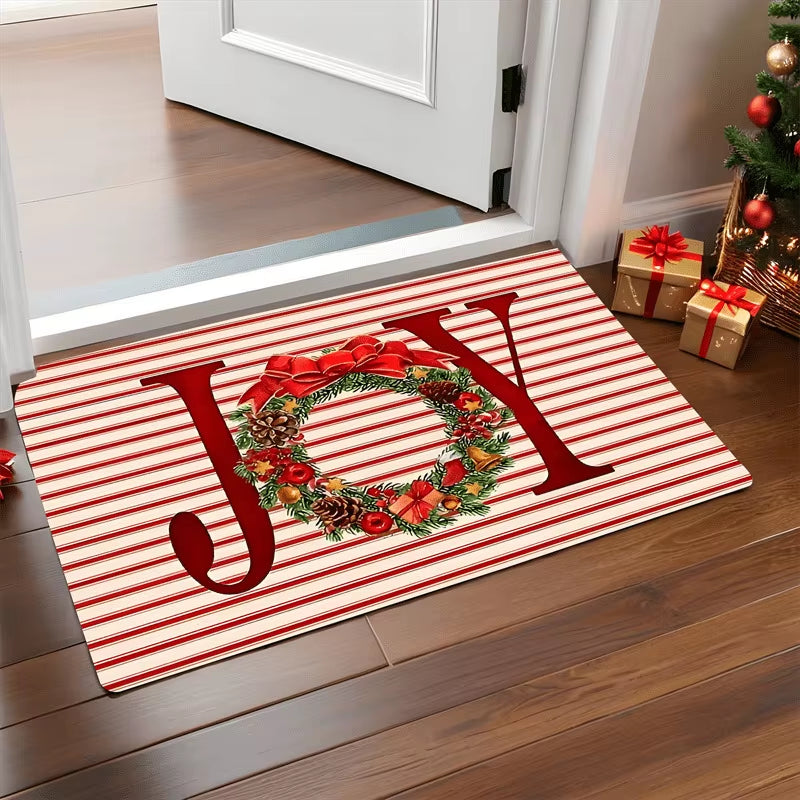 Christmas Door Mat Red Santa Claus Outdoor and Indoor Gingerbread Man Carpet New Year 2026 Merry Christmas Home Decor Foot Mat